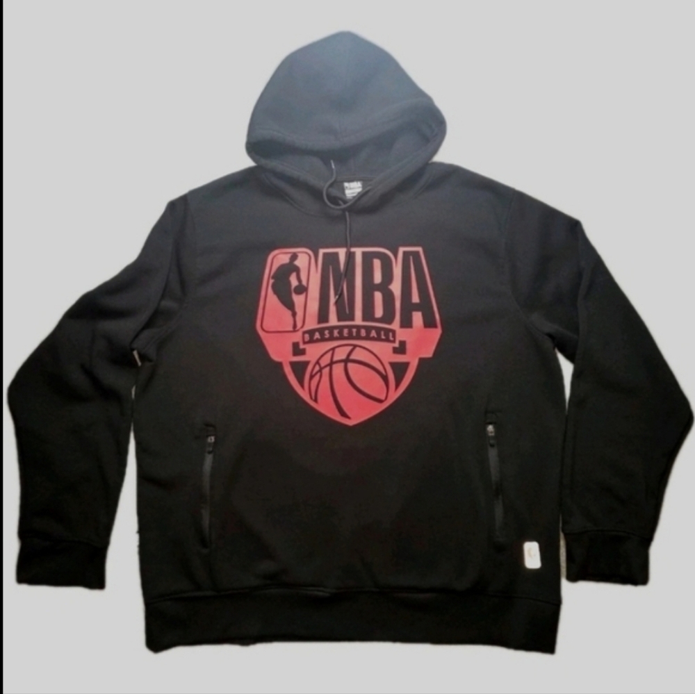 NBA Basketball Black With Red Graffic Men's Hoodie SIZE 2X